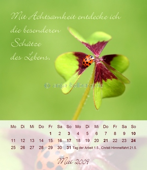 Tischkalender - Motiv Mai 2009